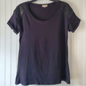 Mynk Black Top Women's Sz L